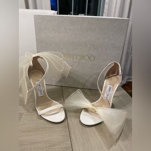 Brand new Jimmy Choo Aveline Tulle Bow shoes